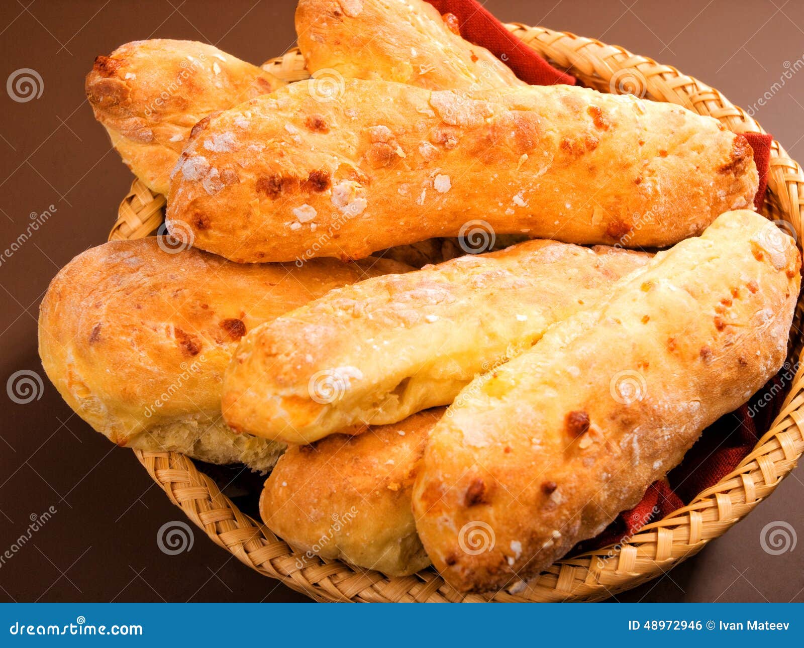Spanish Bread with Yellow Cheese Stock Photo Image of studio, baked