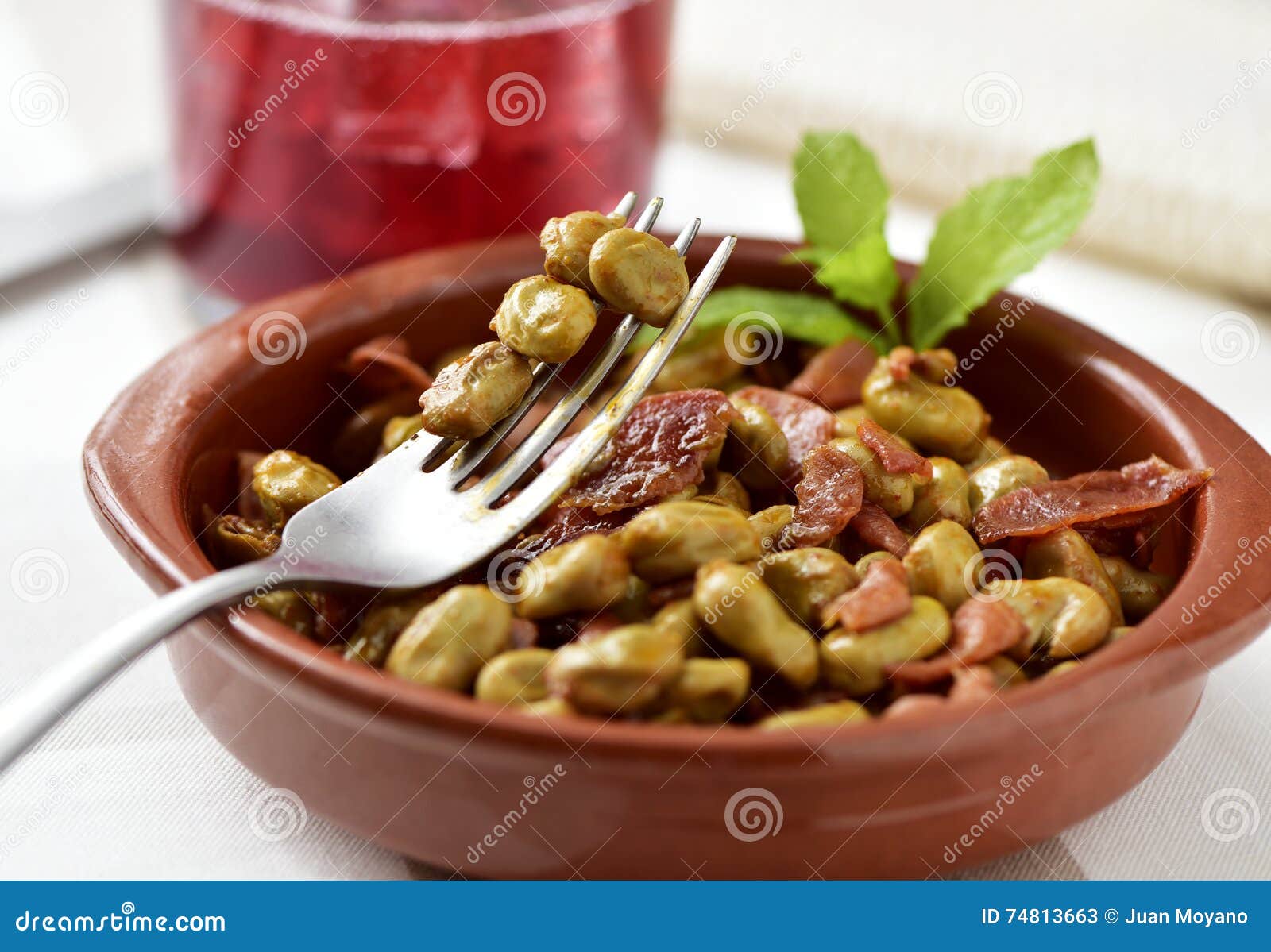 Spanish Broad Bean Stew with Serrano Ham Stock Image Image of cooking