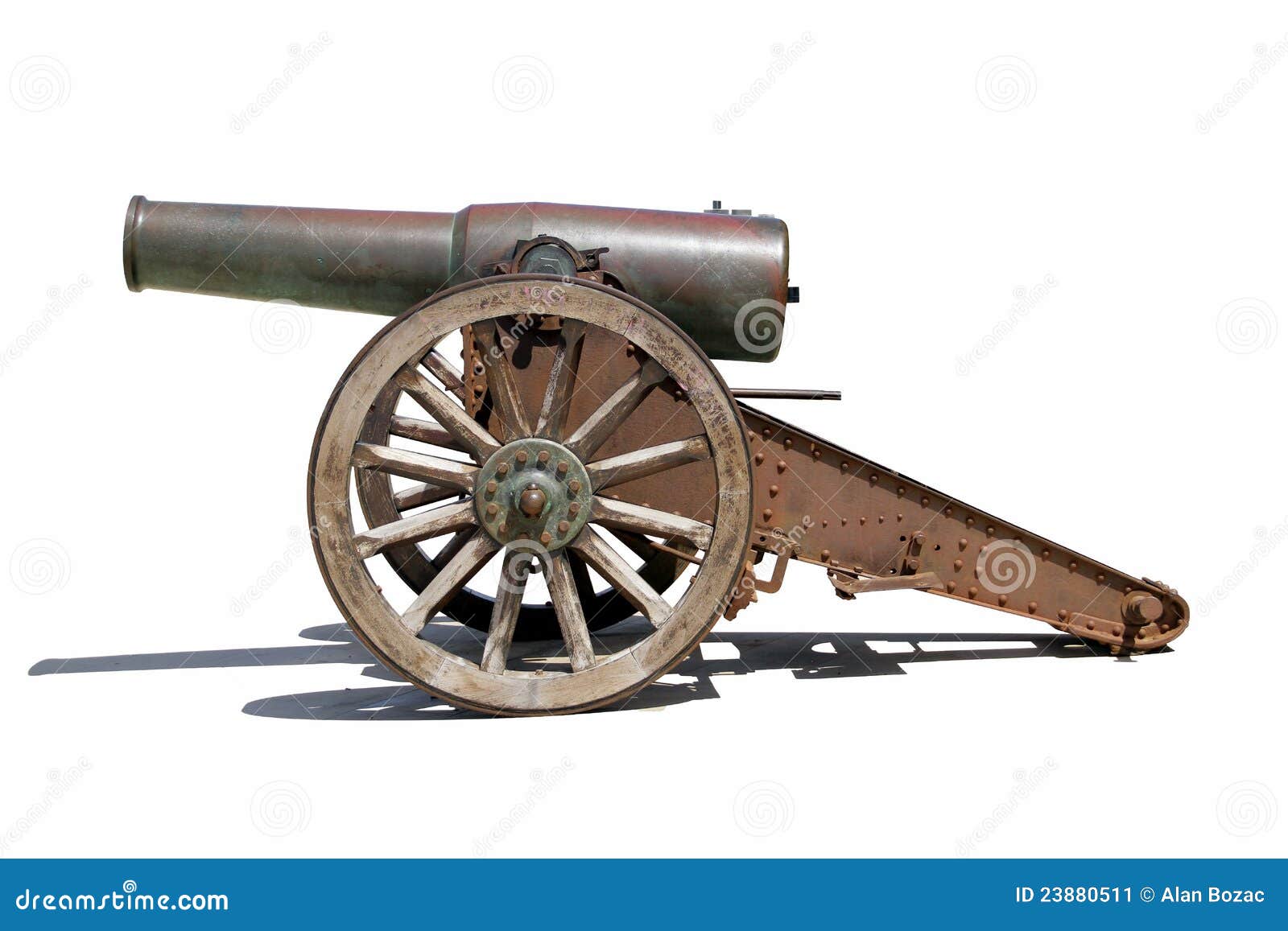 Spanish canon stock image. Image of iron, mounted, carriage 23880511