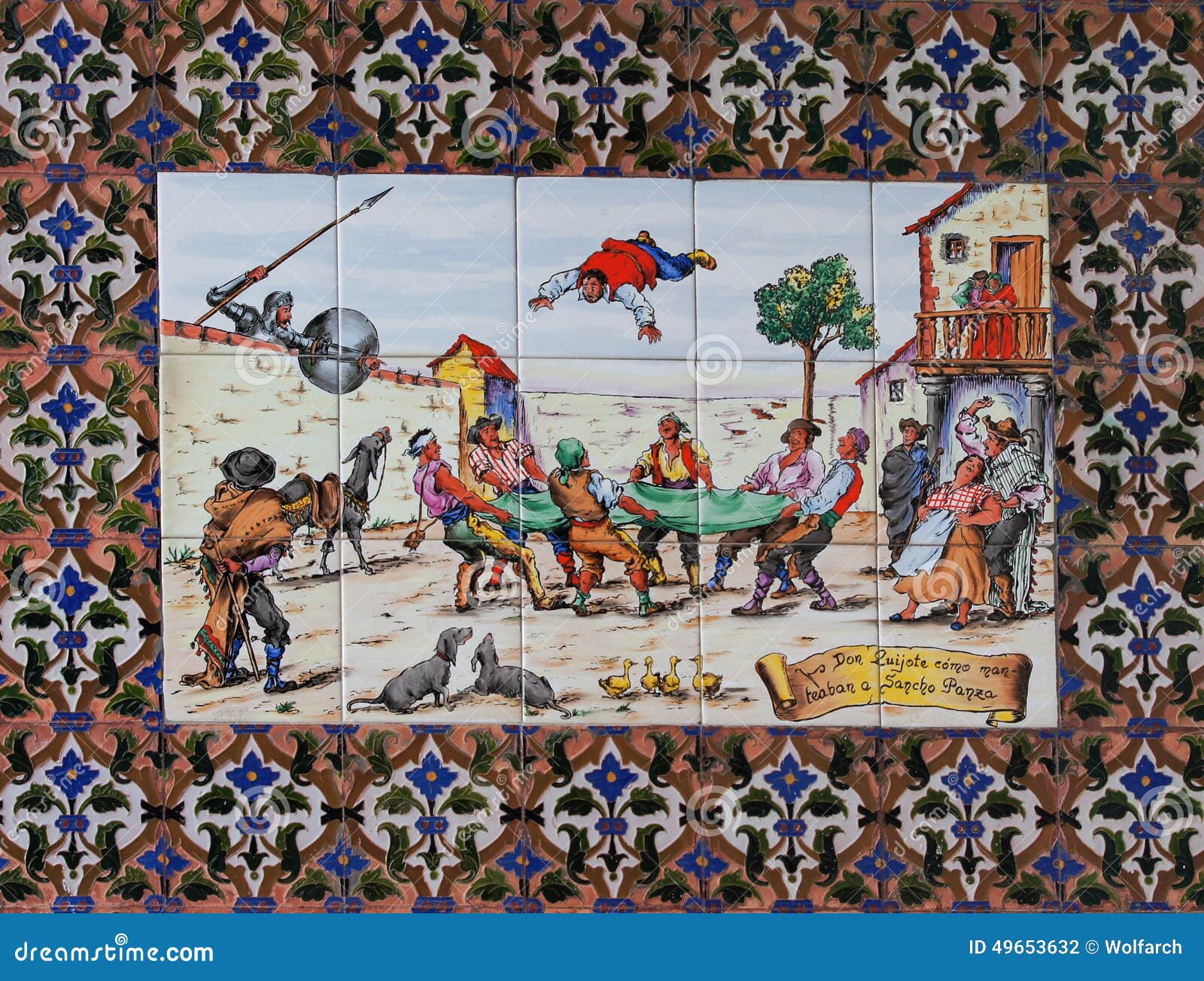 Spanish Ceramic Tiles with Image on it Stock Photo Image of travel