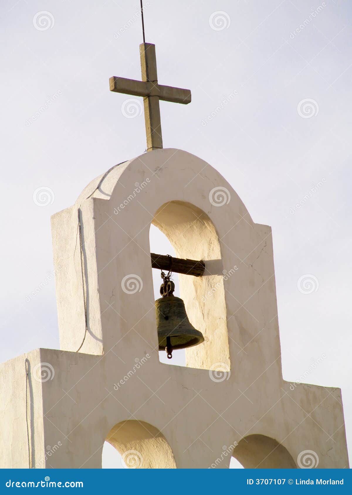 Spanish church bell tower stock image. Image of closeup 3707107