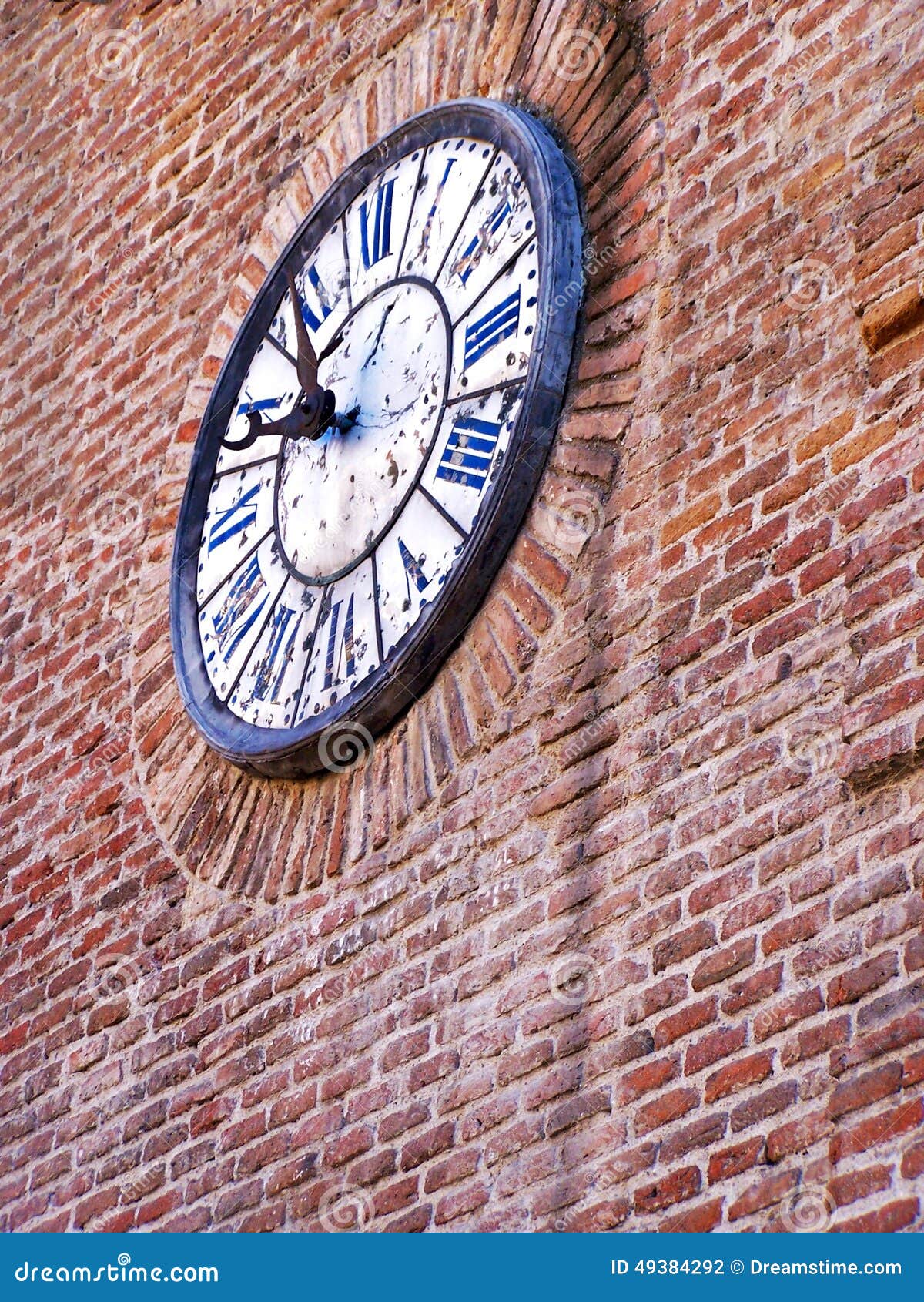 Spanish Clock stock photo. Image of clock, spanish, brick 49384292