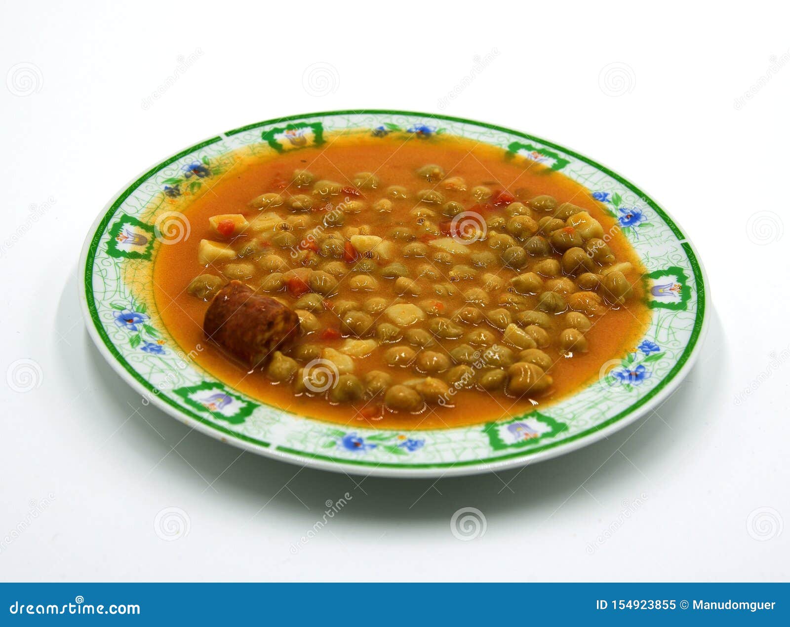 spanish cocido madrileno, stew typical of madrid.