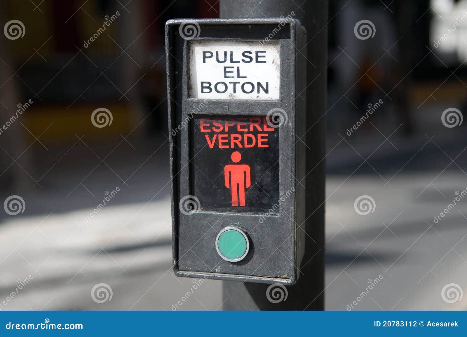 spanish crosswalk button