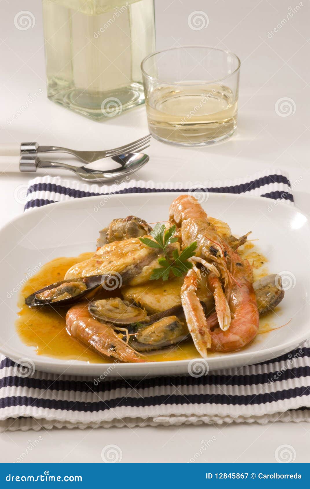 spanish cuisine. catalan fish stew.