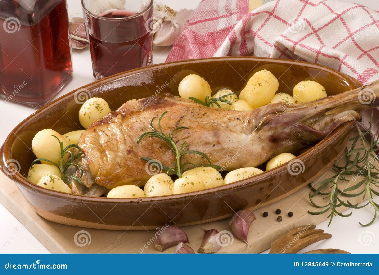 spanish cuisine. roasted lamb.