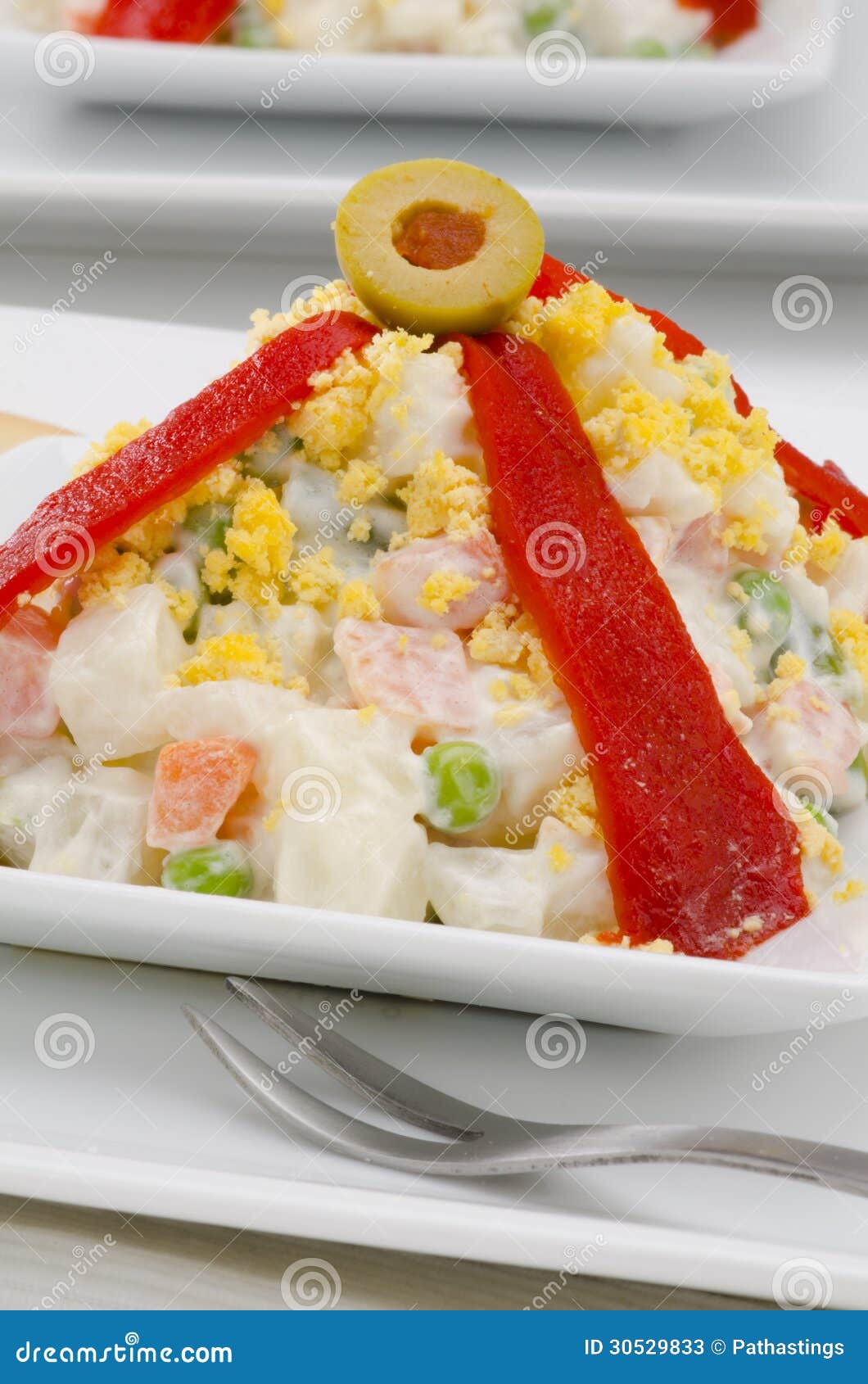 spanish cuisine. russian salad. ensaladilla rusa.