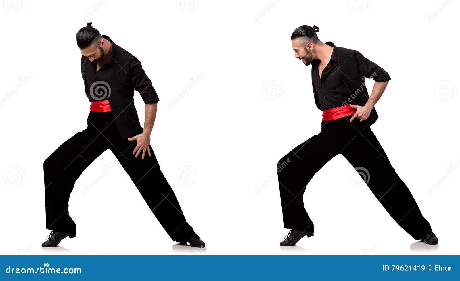 The Spanish Dancer in Various Poses on White Stock Image Image of passion, active 79621419