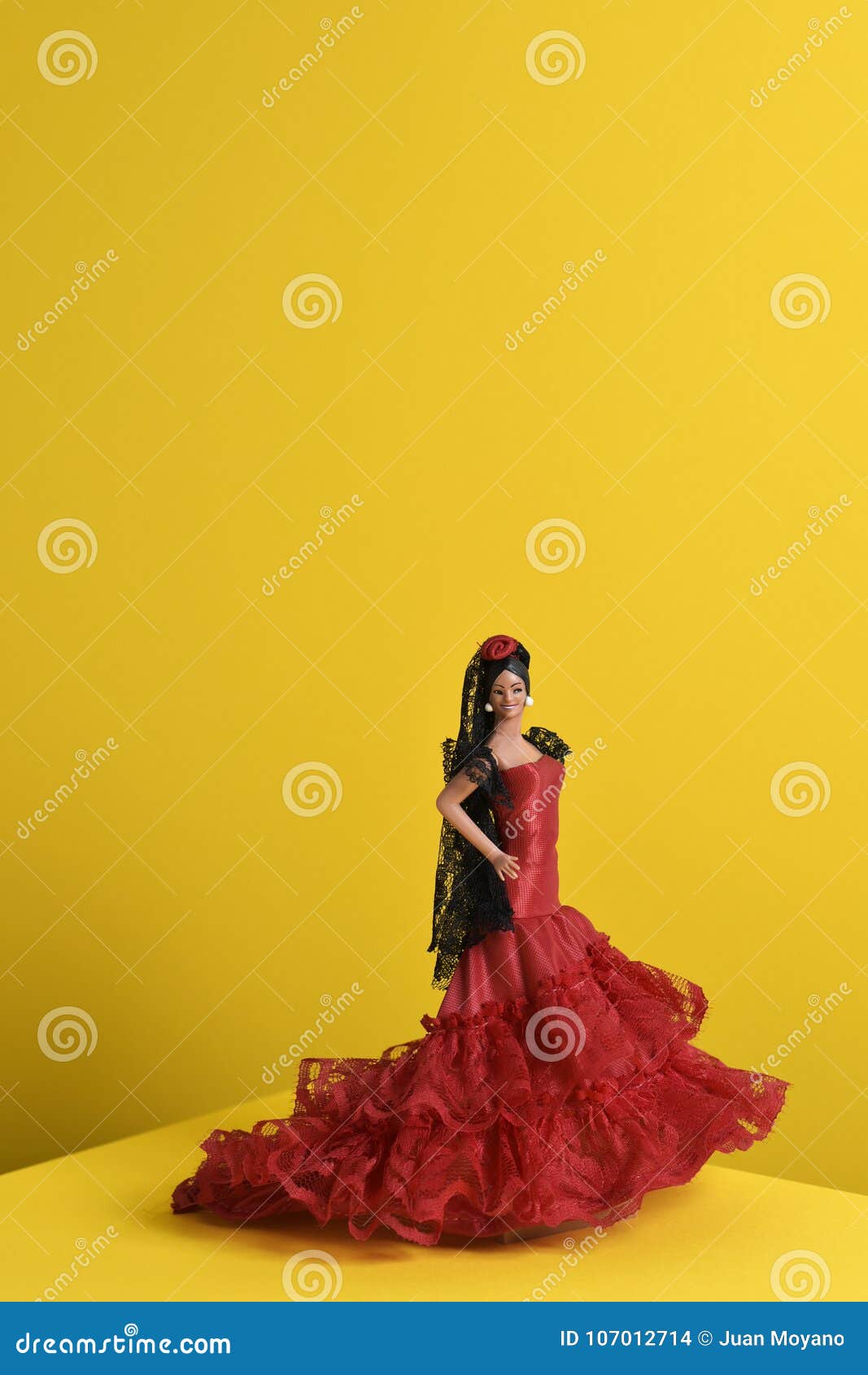 spanish doll dressed as a typical flamenco dancer
