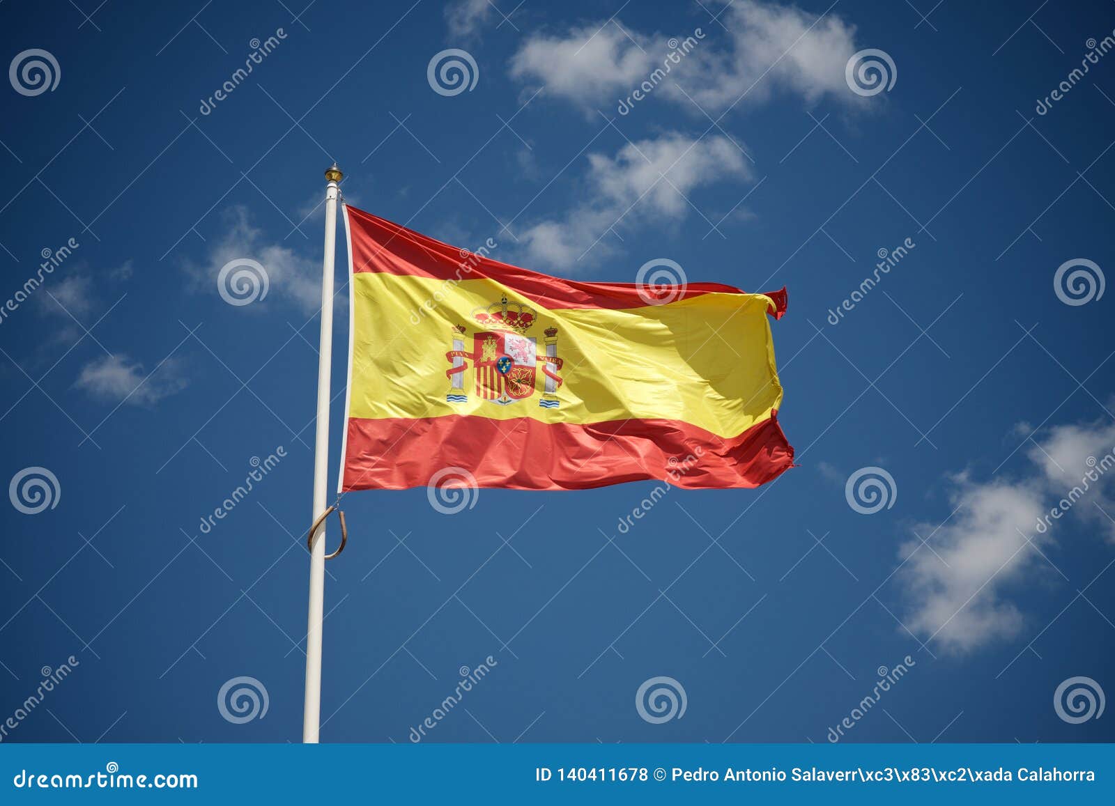 Spanish flag view stock photo. Image of national, european 140411678