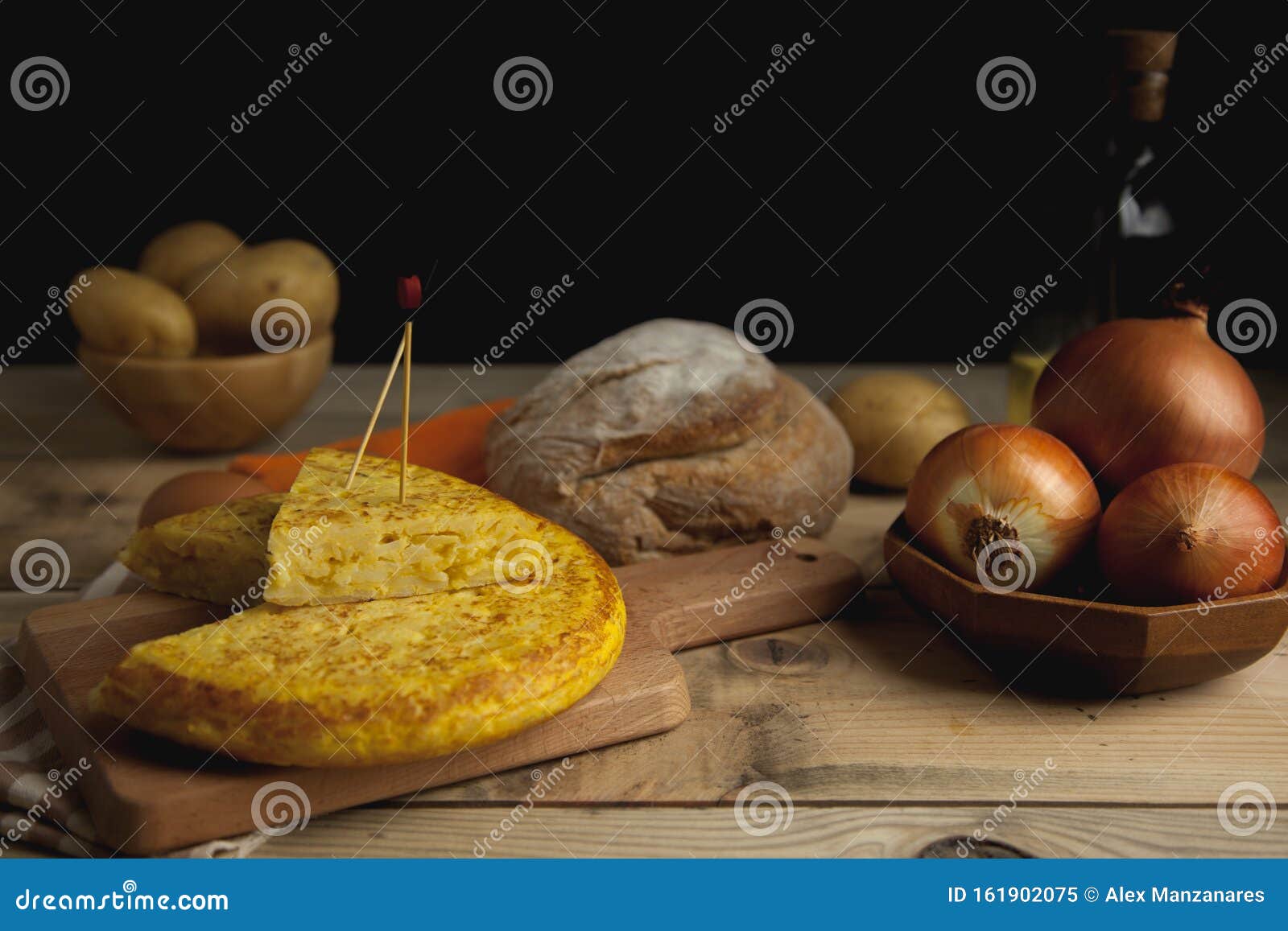 Spanish Food. Omelette with Potatoes and Egg Stock Image Image of