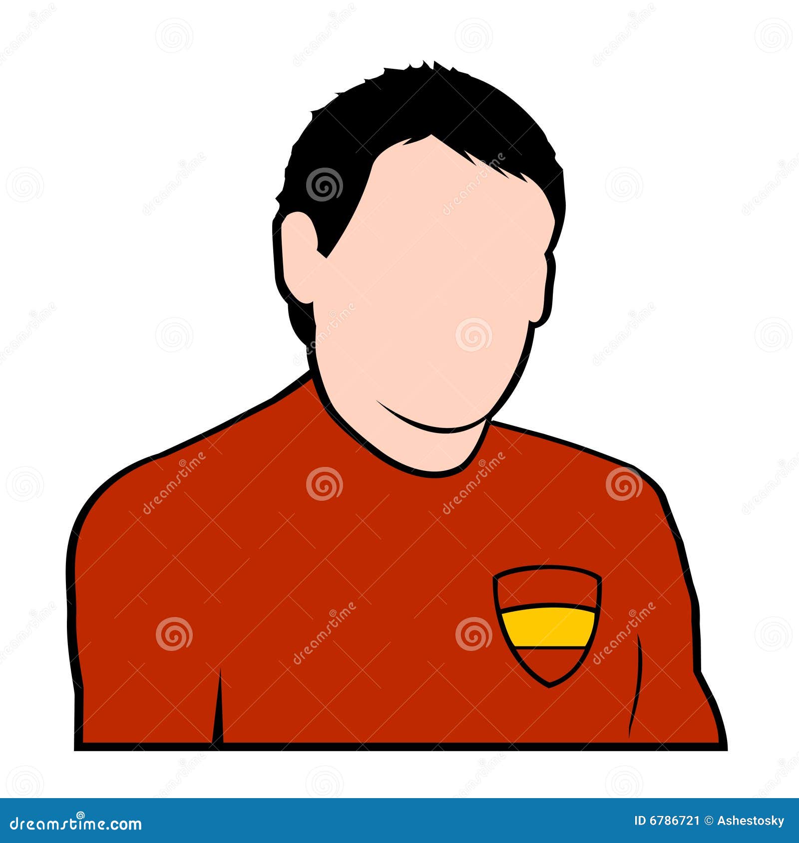 Spanish football player stock vector. Illustration of graphic - 6786721