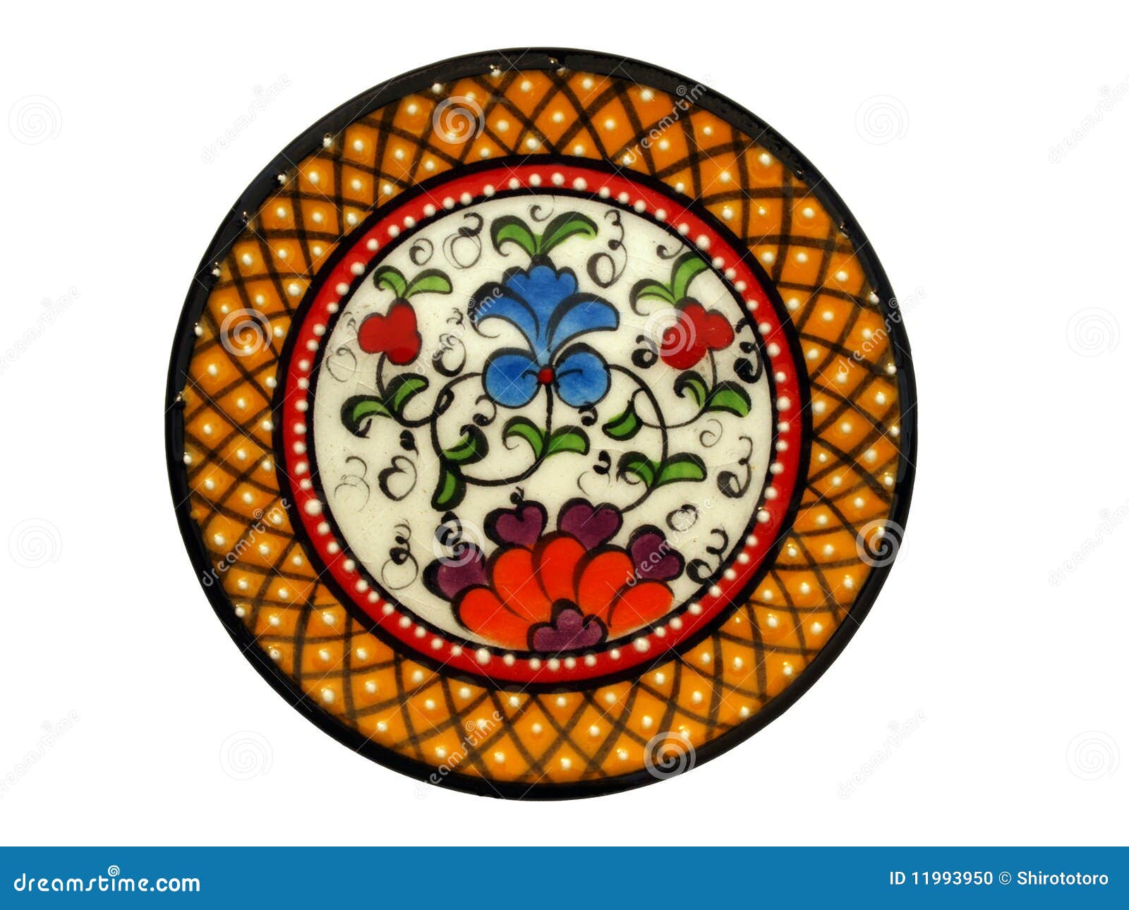 Spanish Hand Painted Plate stock photo. Image of color 11993950