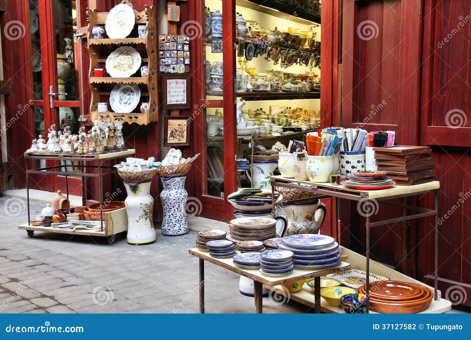 Spanish colorful fans in souvenir shop, Valencia souvenirs Spain Europe  Stock Photo - Alamy