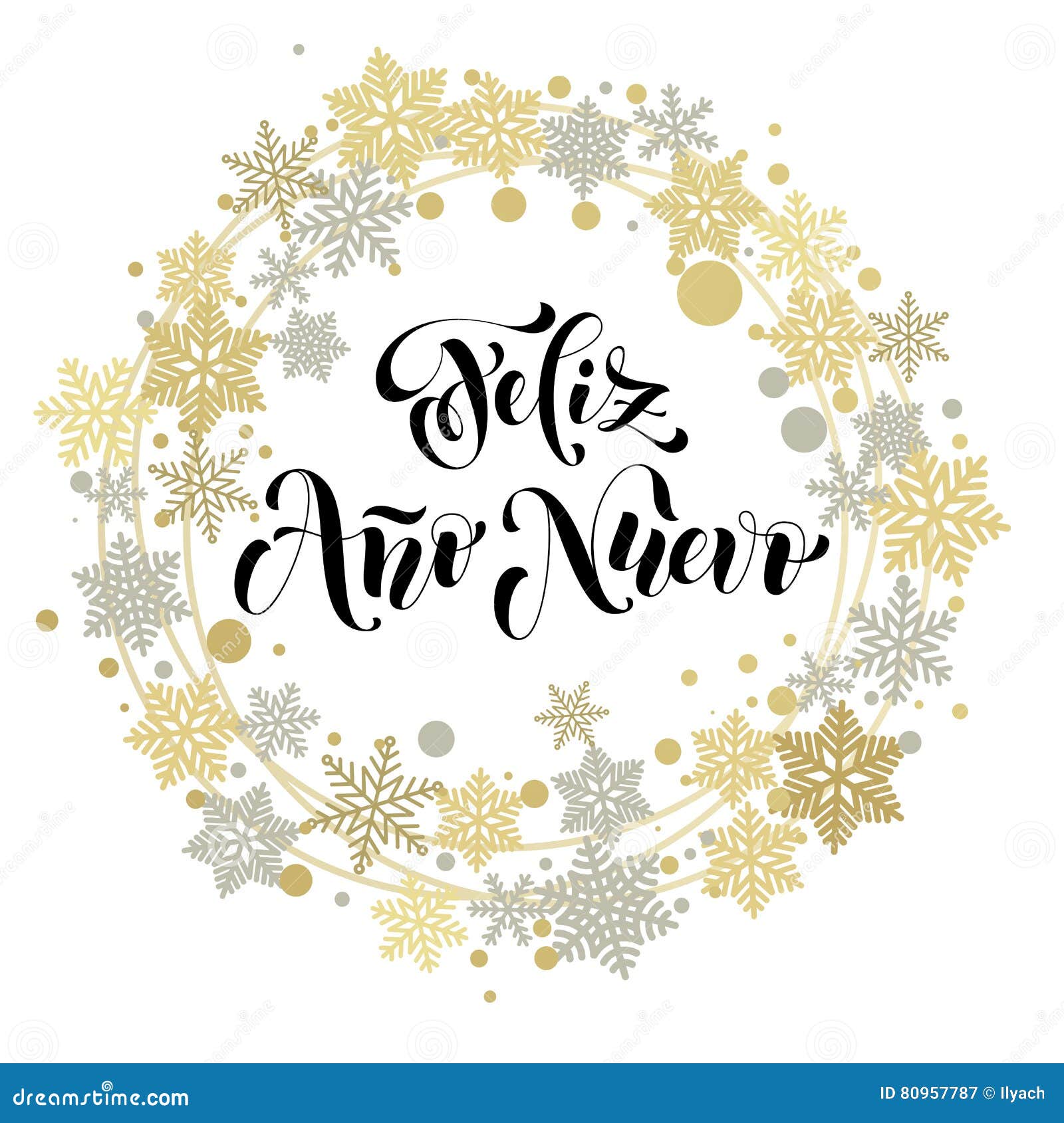 spanish happy new year greeting card, feliz ano nuevo