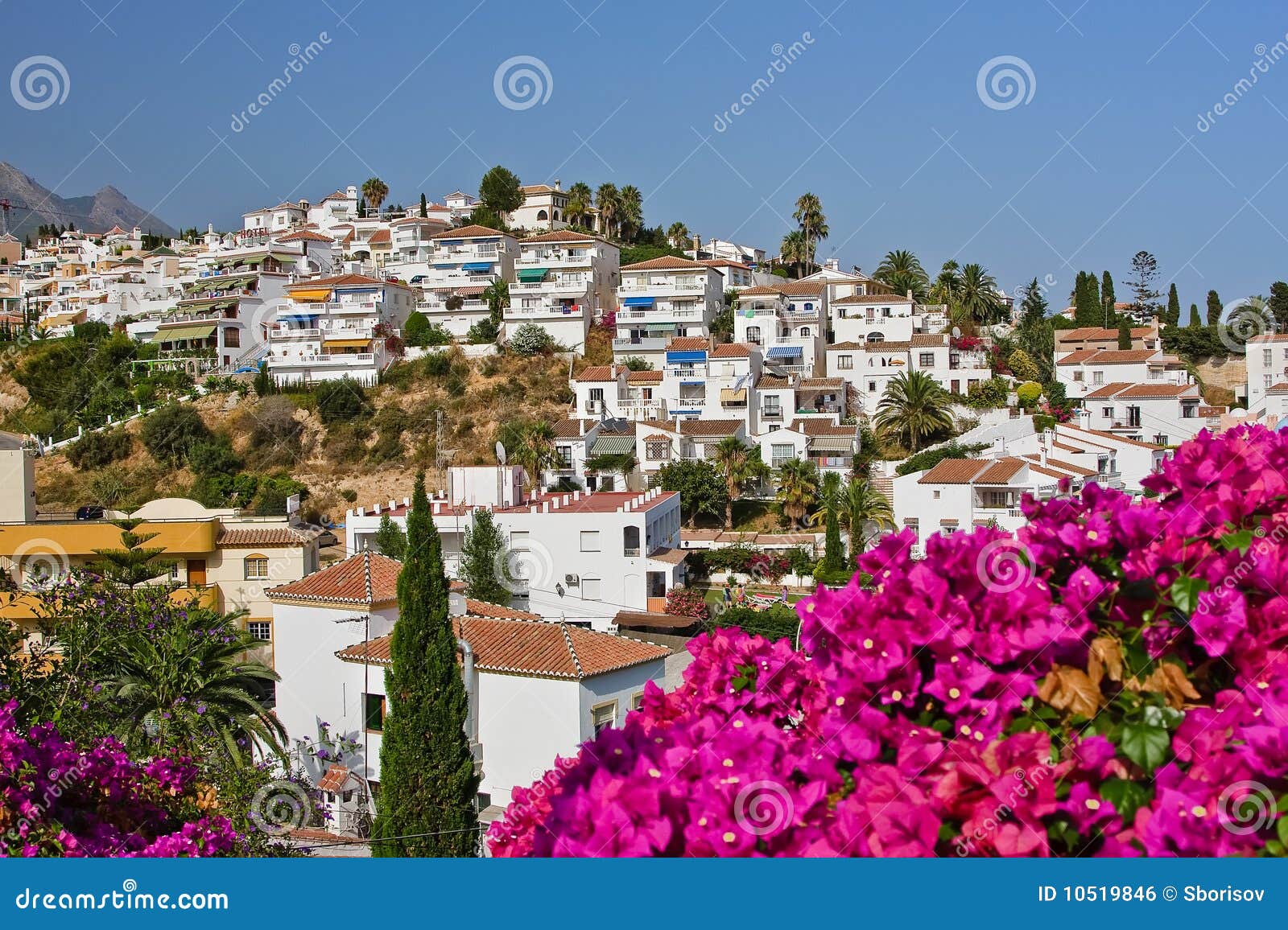 Spanish Landscape, Nerja, Costa Del Sol Stock Photo - Image of mountain