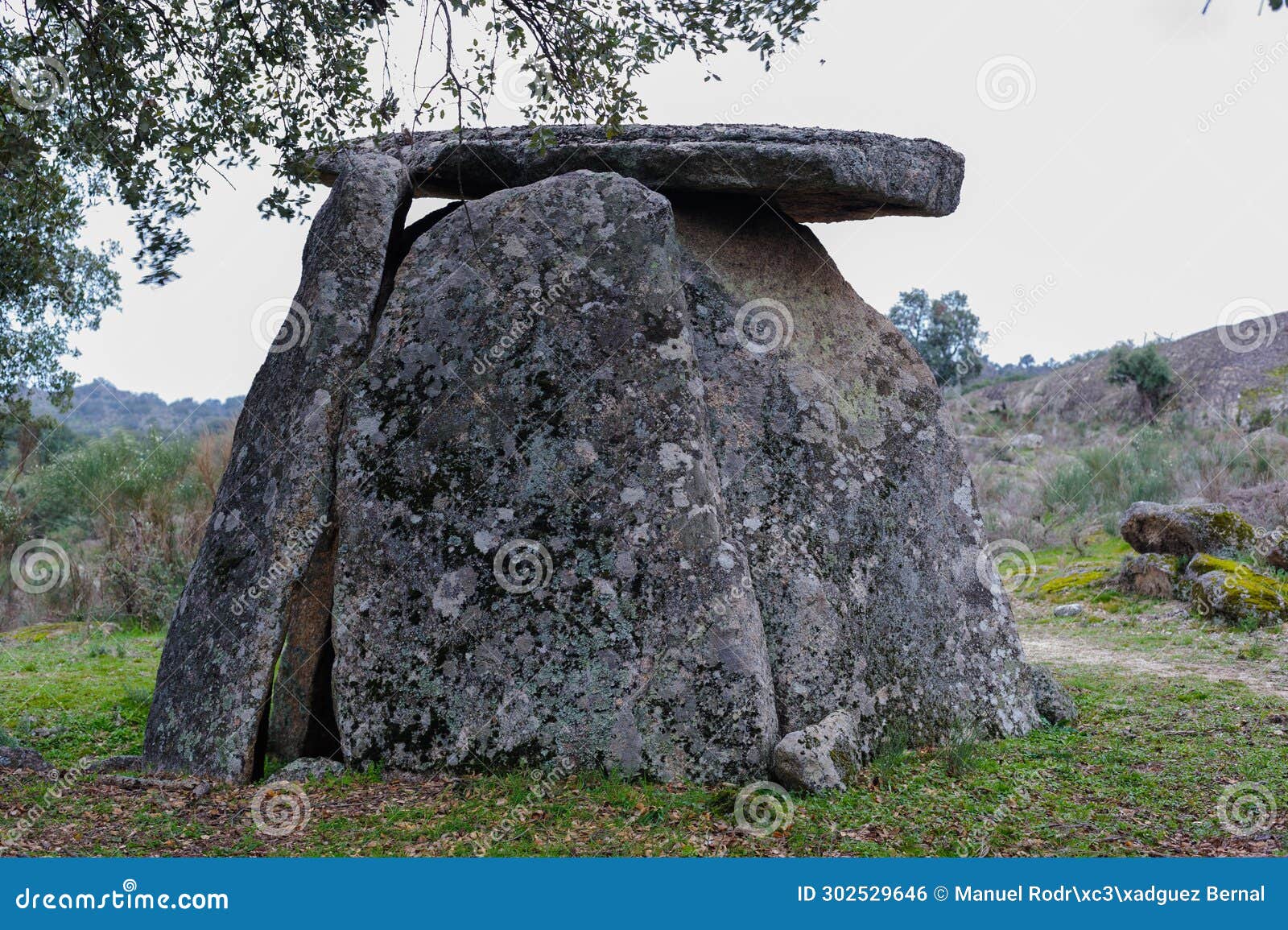 spanish landscape with stone construction