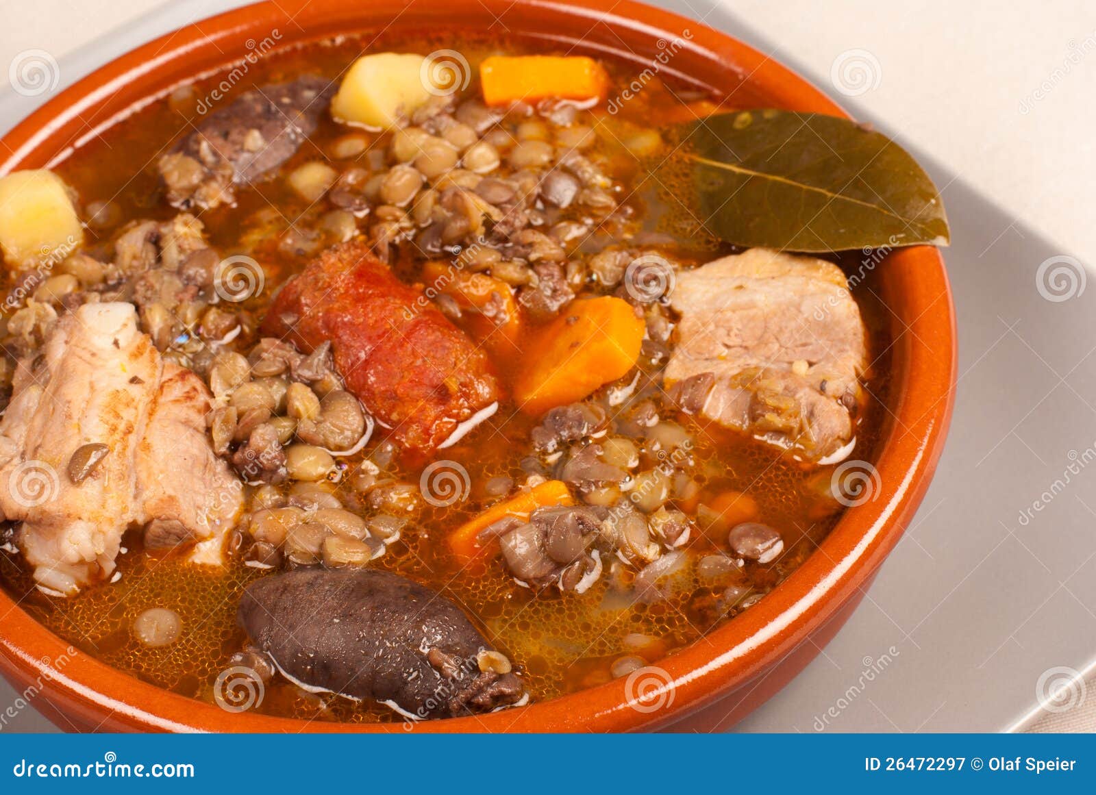 Spanish lentil stew stock image. Image of legumes, spanish 26472297