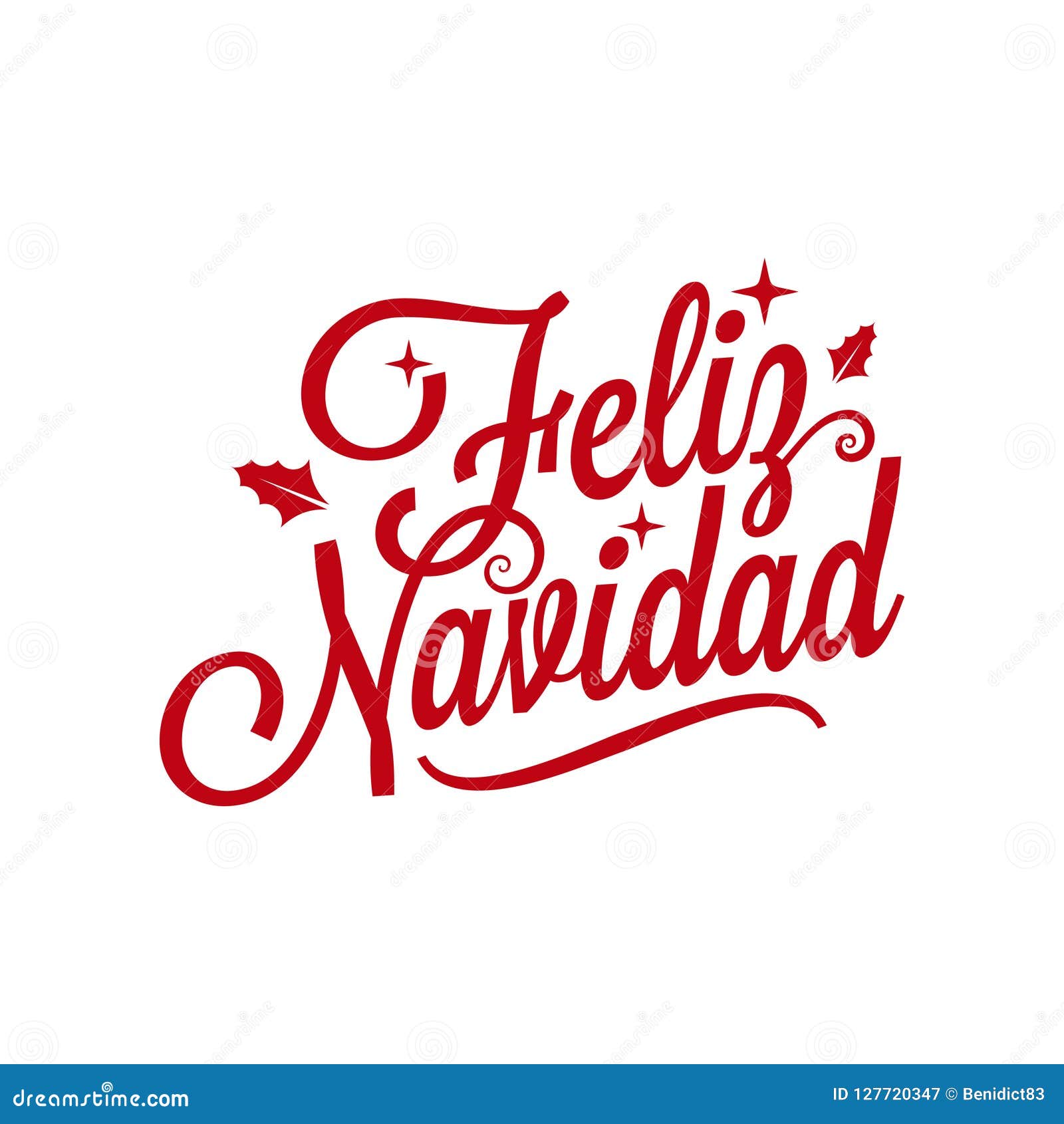 spanish merry xmas lettering - feliz navidad on white background