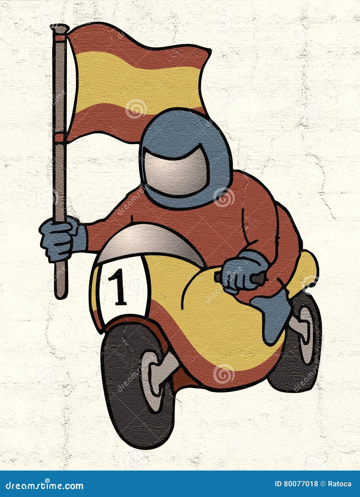 Spanish motorcycle stock illustration. Illustration of power 80077018