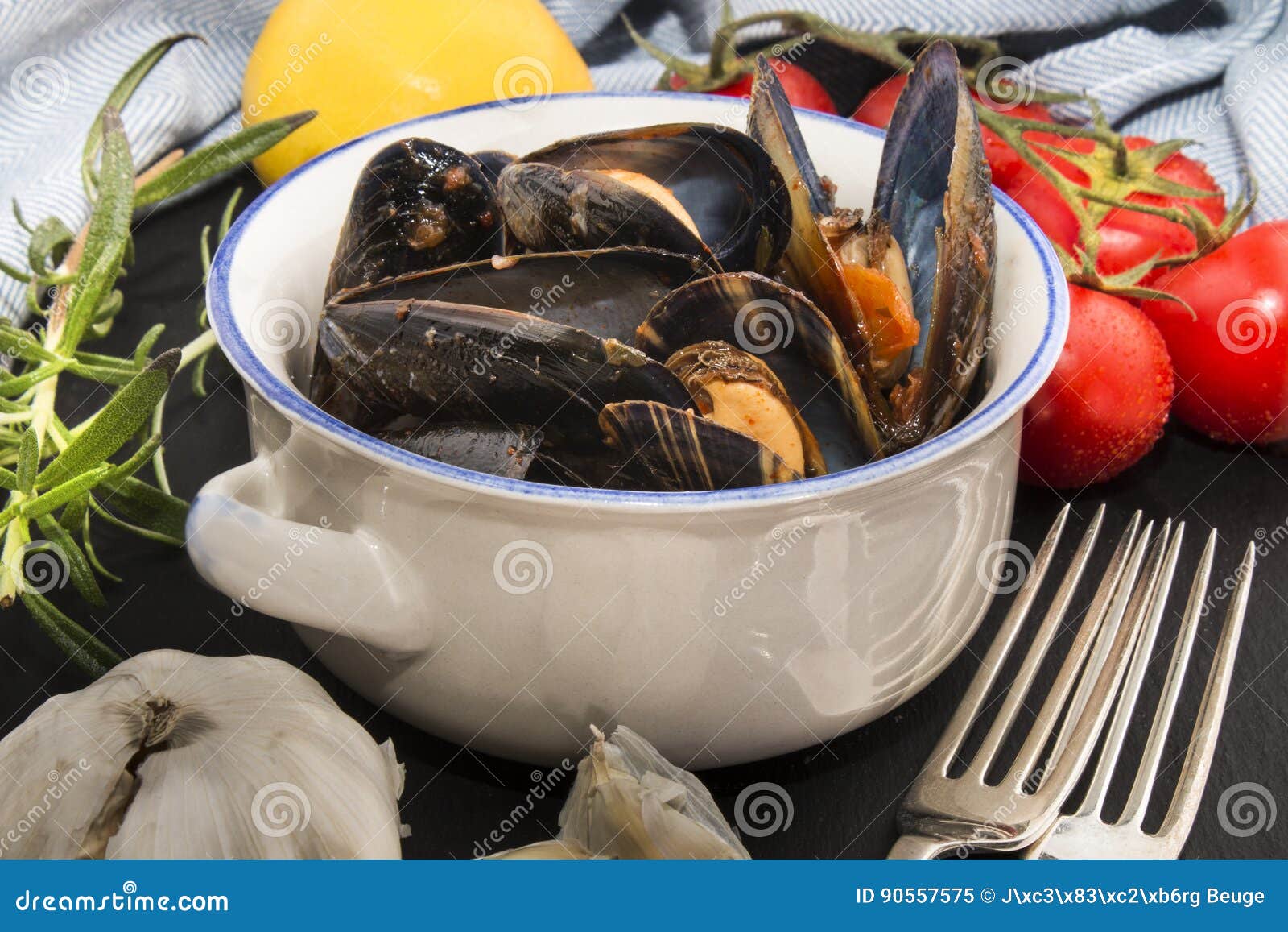 Spanish Mussels in a Bowl with Chorizo Stock Image Image of mussel