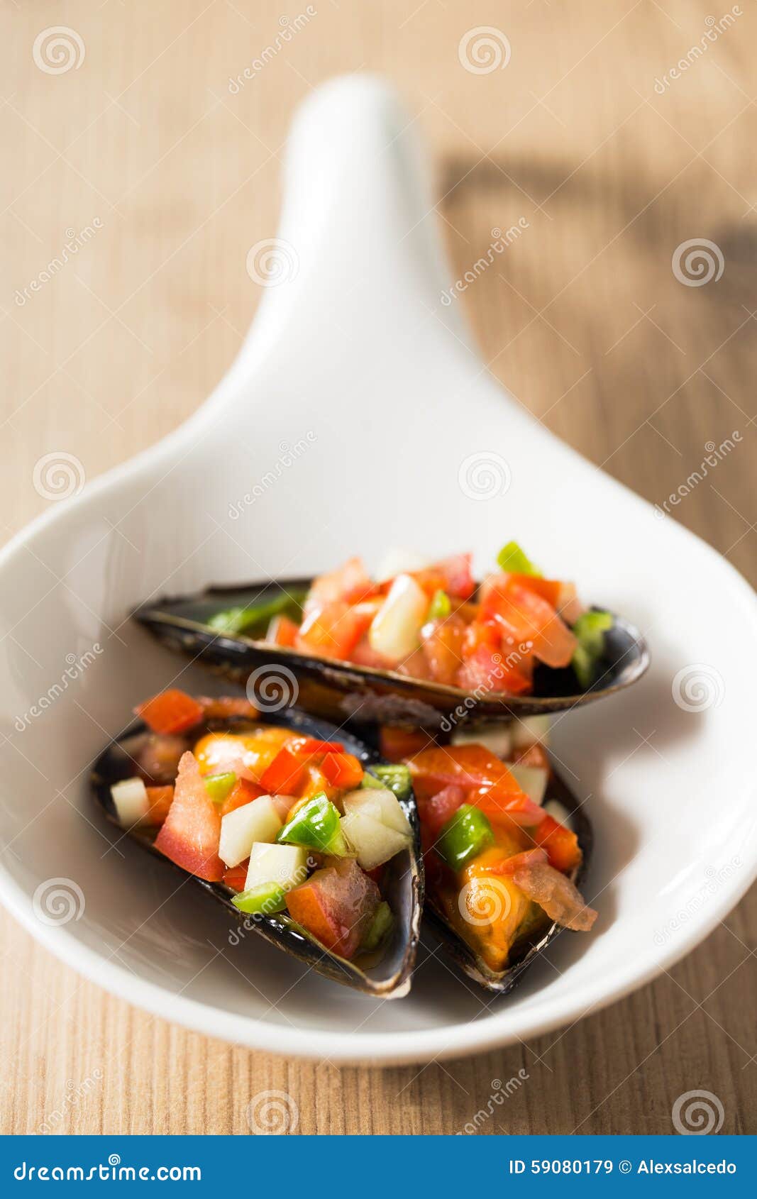 Spanish mussels stock image. Image of mussel, vegetables 59080179