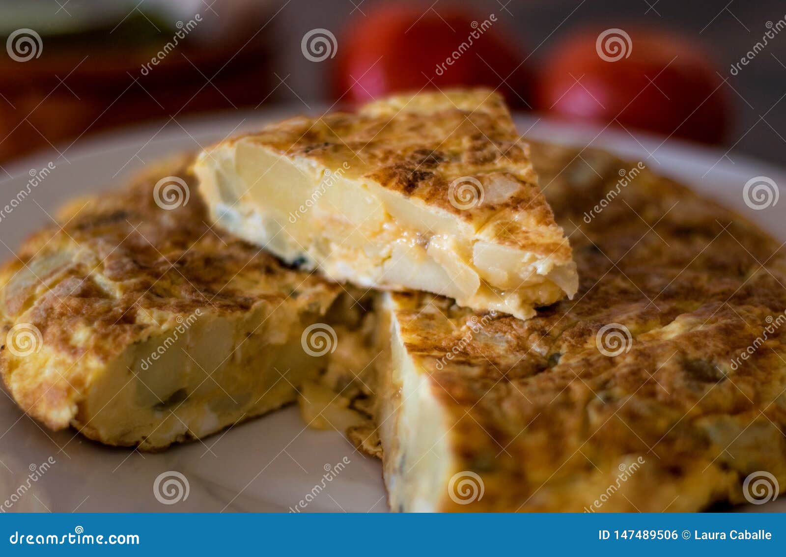 spanish omelete in a plate