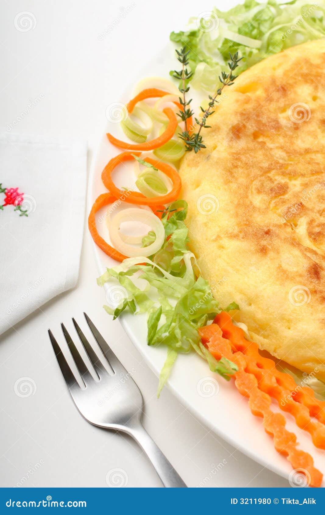 Spanish omelette 01 stock photo. Image of round, dinner 3211980