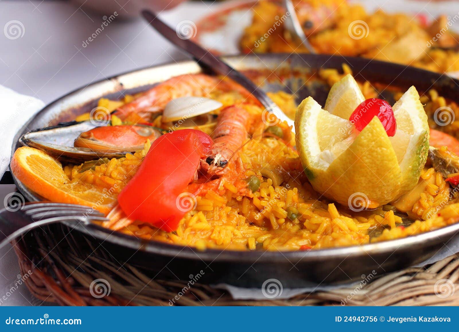 Spanish paella stock photo. Image of restaurant, plate 24942756