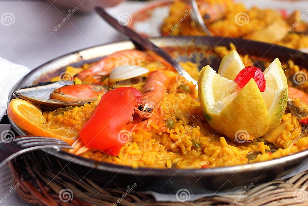 Spanish paella stock photo. Image of restaurant, plate 24942756