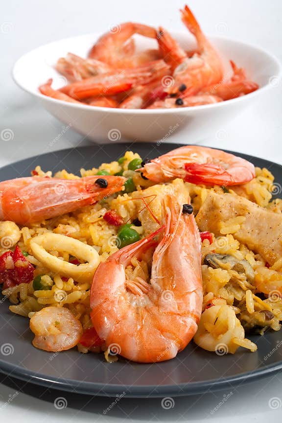 Spanish paella stock image. Image of paprika, latin, dish 8282965