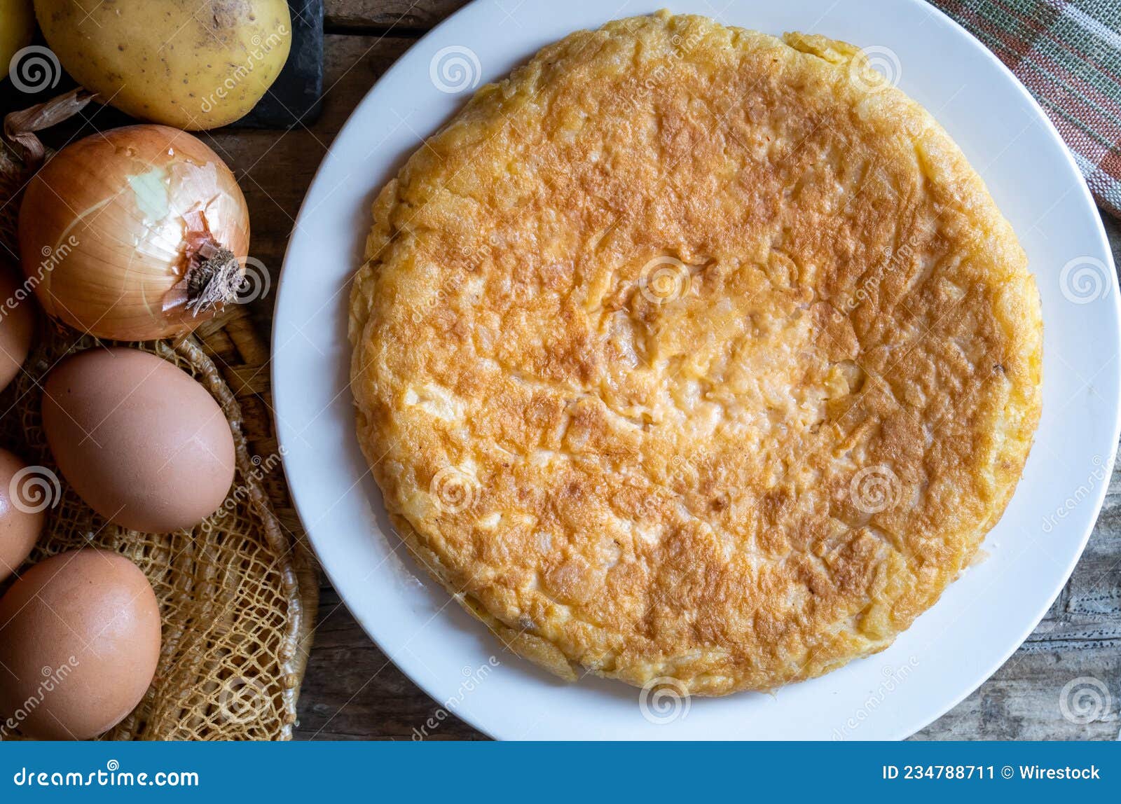 Spanish Potato Omelette with Onion Stock Image Image of appetizing