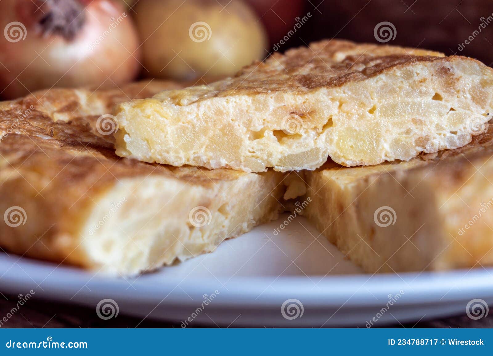 Spanish Potato Omelette with Onion Stock Image Image of omelette