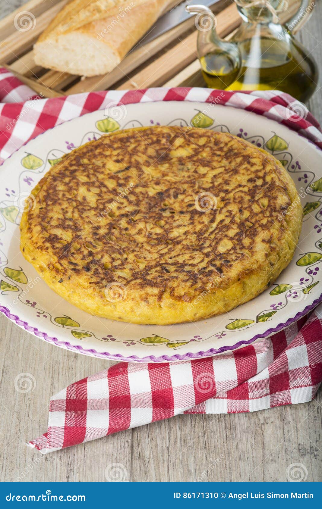 Spanish potatoes omelette stock photo. Image of rustic 86171310