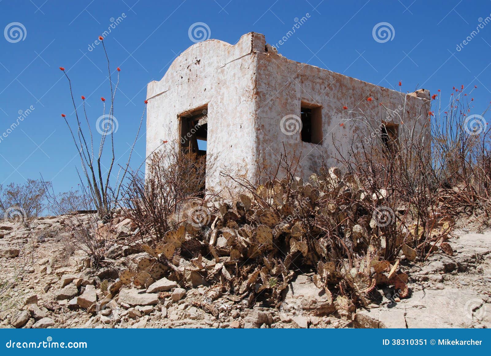 Spanish ruin stock image. Image of central, desert, architecture 38310351
