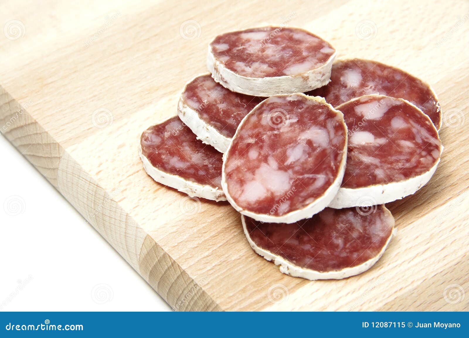 Spanish salami stock image. Image of inlaid, pepper, pile 12087115