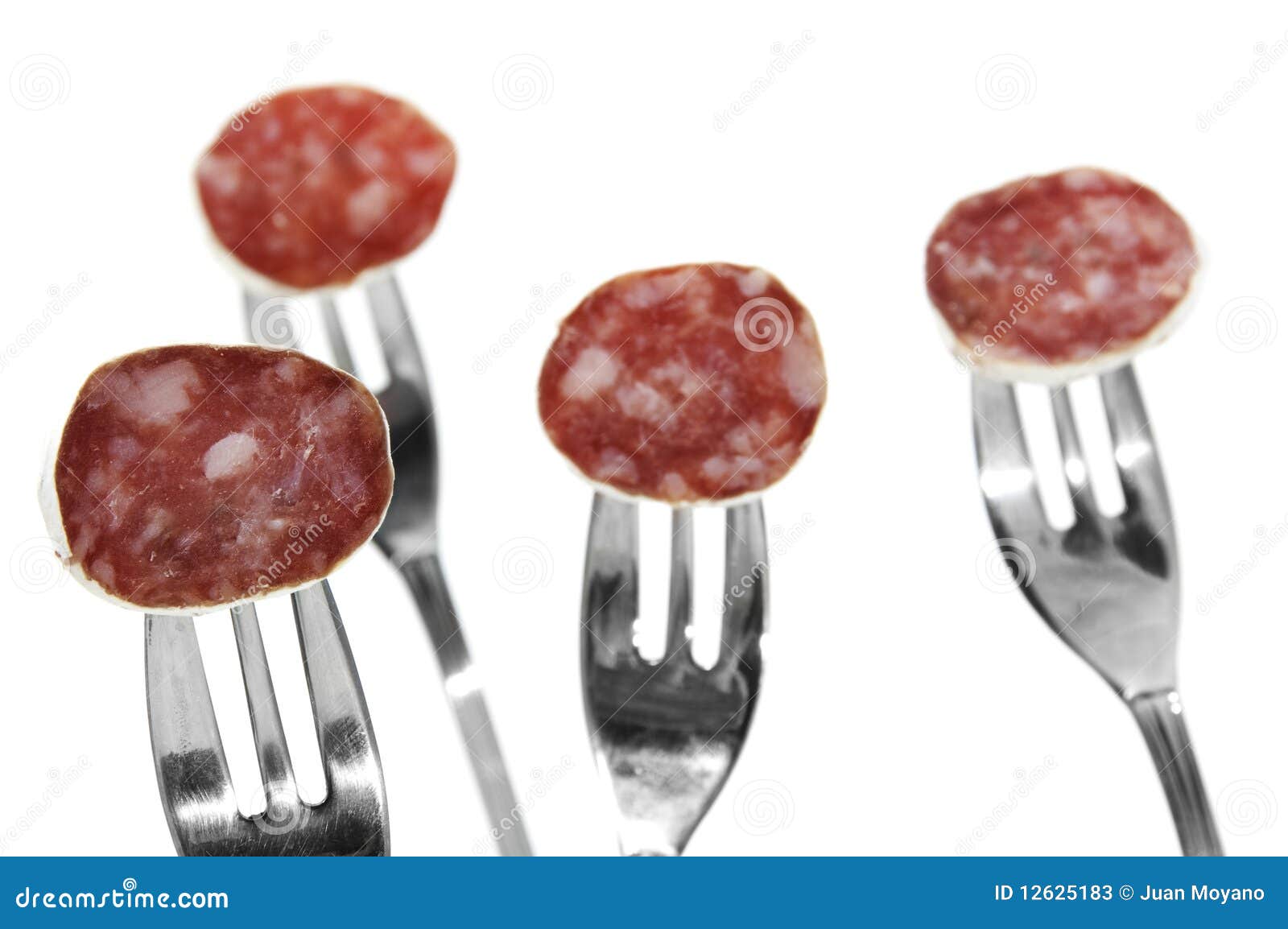 Spanish salami stock image. Image of isolated, breakfast 12625183