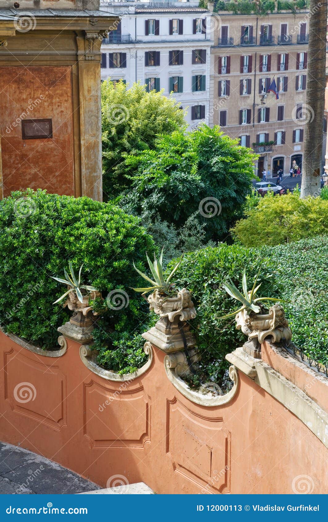 Spanish Steps details stock image. Image of colorful 12000113