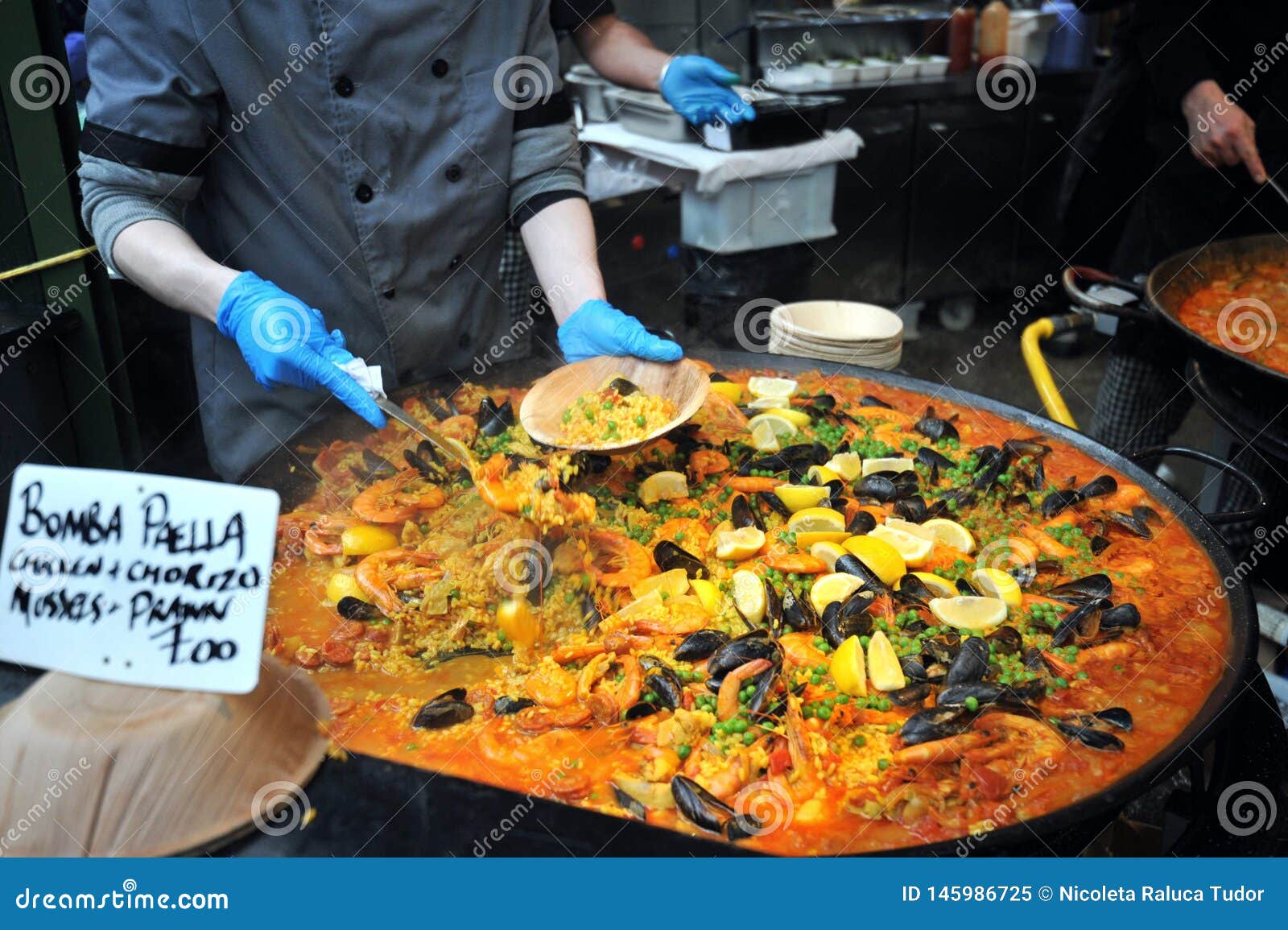 Spanish Street Food in London East at Borough Market Editorial Image