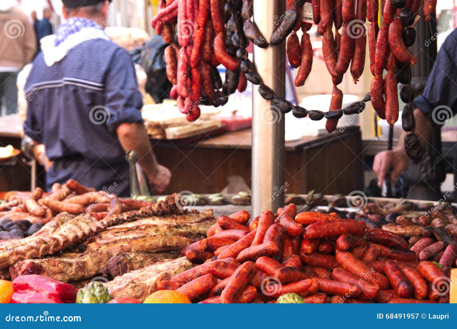 Spanish Street food stock image. Image of grate, delicacy - 68491957