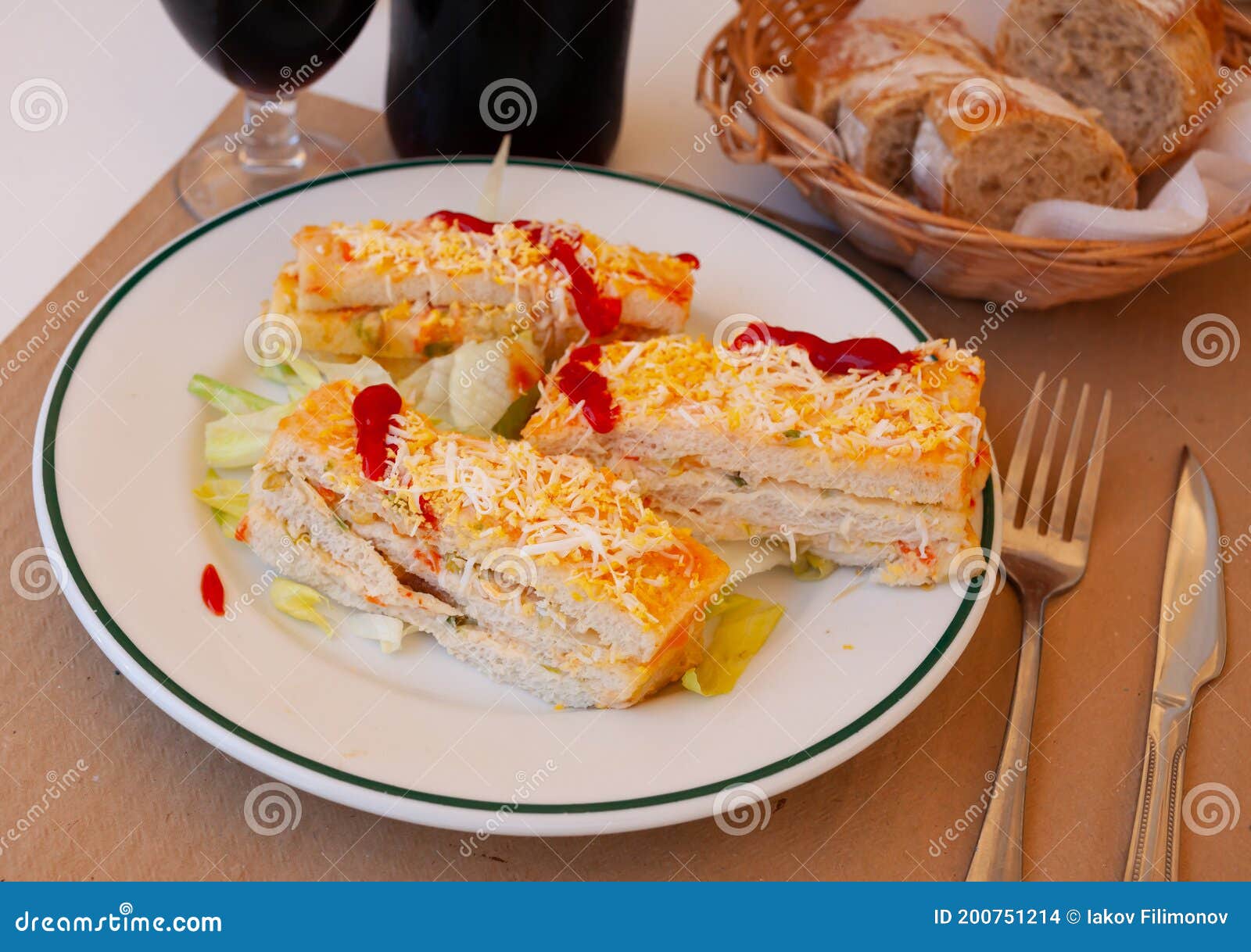 Spanish Summer Cake with Tuna and Cheese Stock Photo Image of gourmet