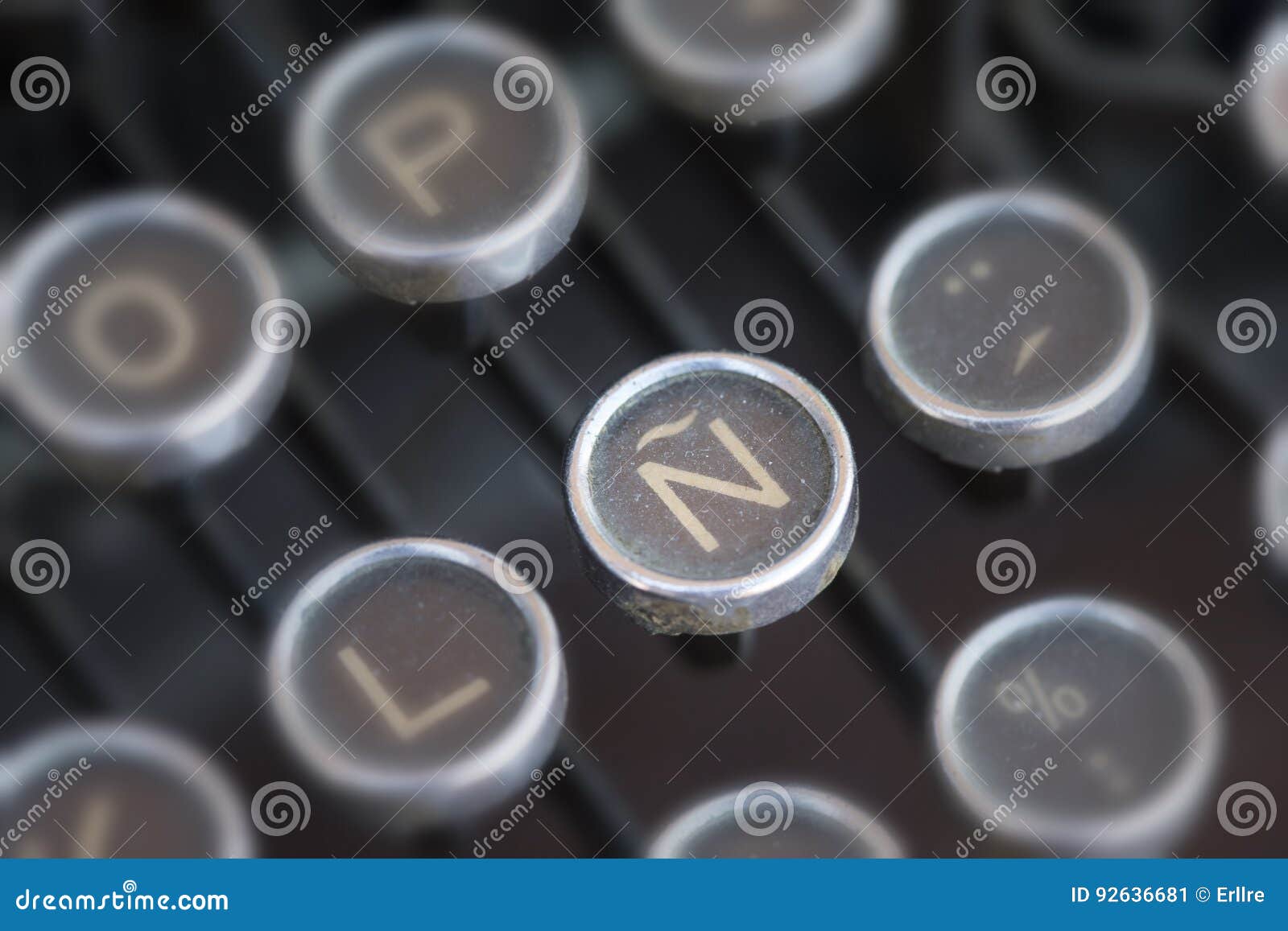 Spanish symbol typewriter stock image. Image of spanish 92636681