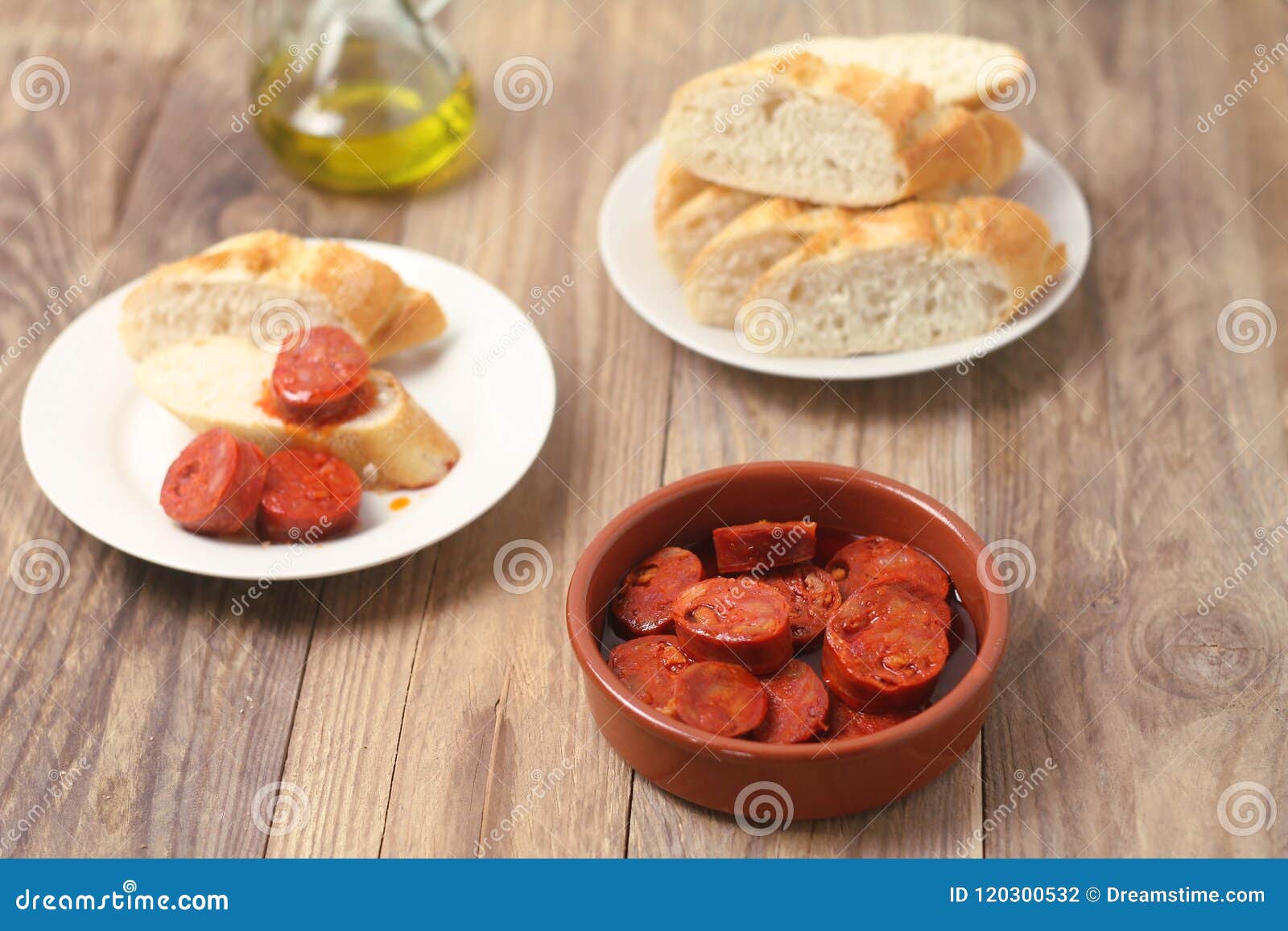 Spanish Tapa Chorizo Al Vino Stock Photo Image of recipes, restaurant 120300532