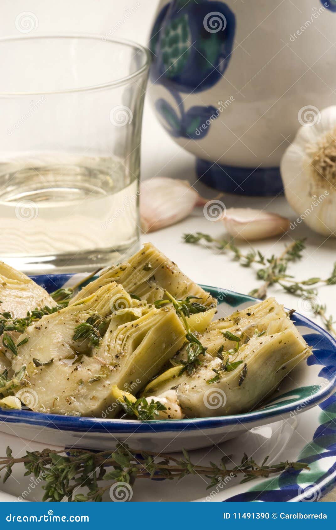 Spanish Tapas. Artichokes in Vinaigrette Stock Photo Image of