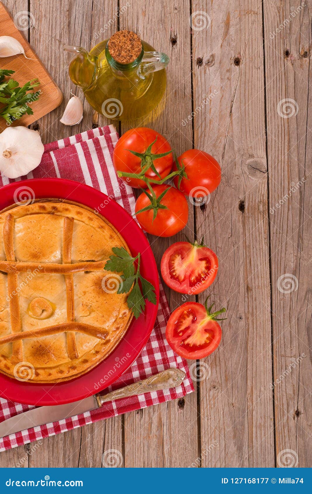 Spanish tuna pie. stock image. Image of meal, homemade 127168177