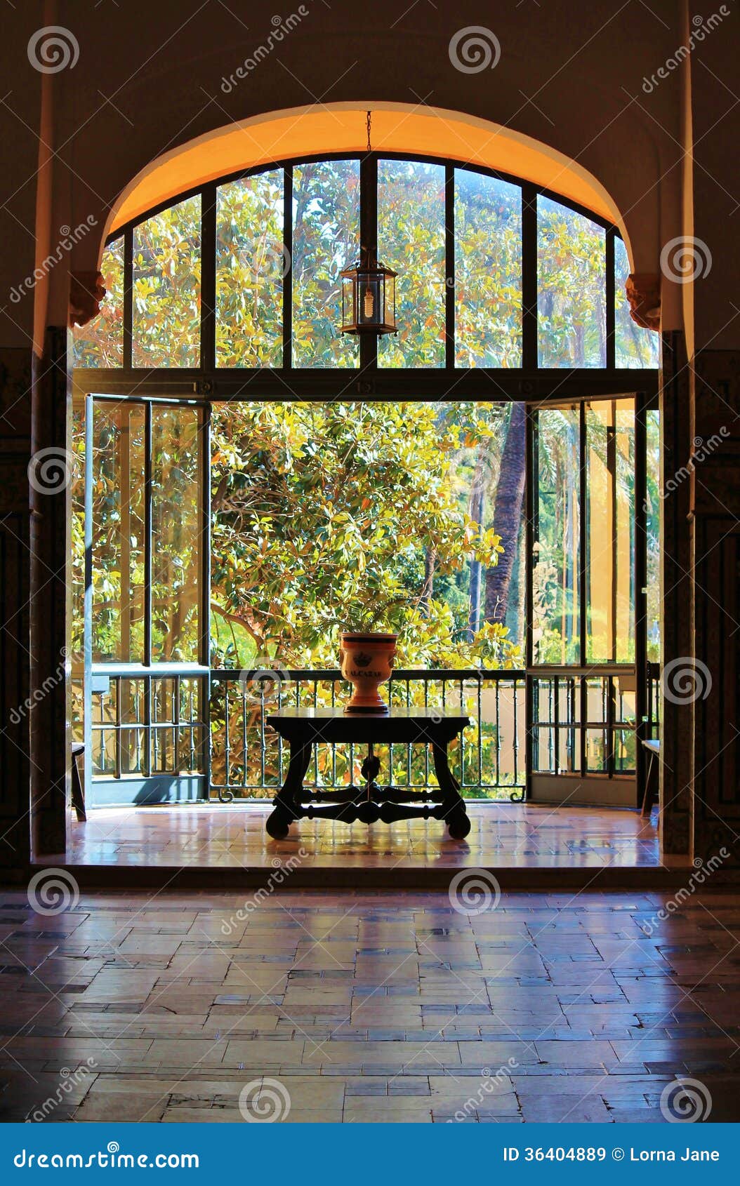 Spanish view to window stock image. Image of facade, block 36404889