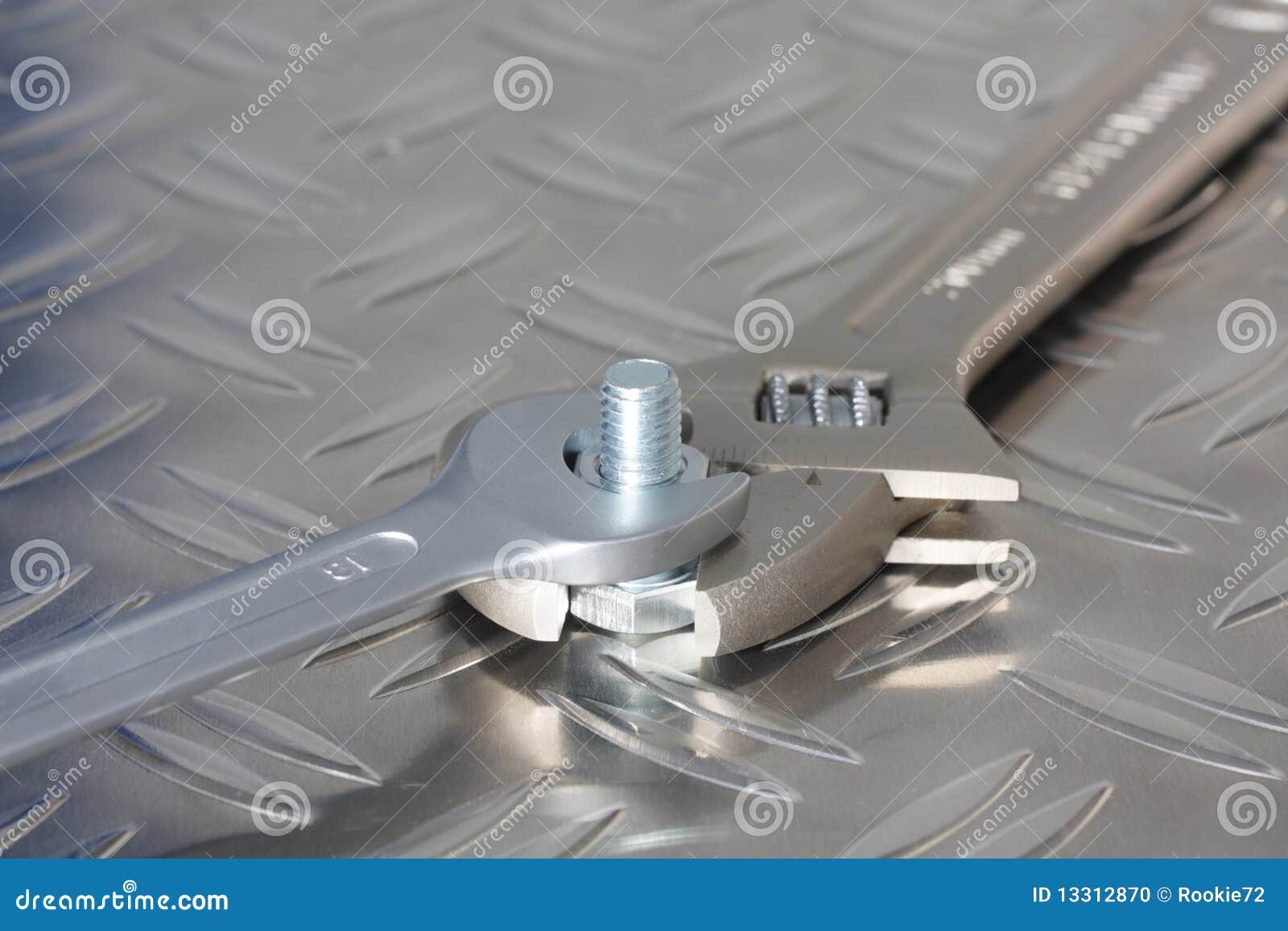 Spanner, bolt and nut stock photo. Image of sheet, construction 13312870