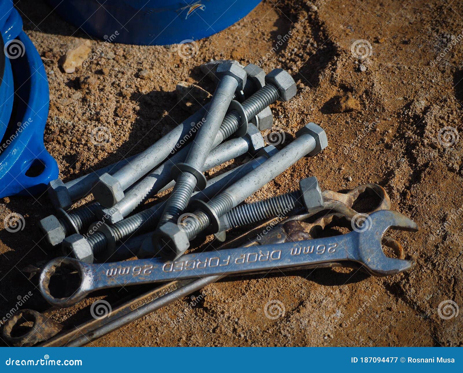 Spanner, bolt and nut stock image. Image of group, adjustable 187094477