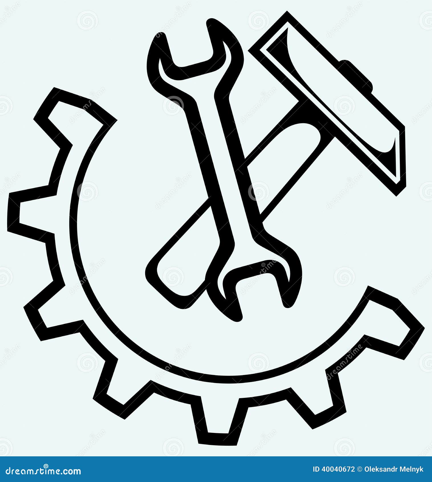 Spanner and hammer stock vector. Illustration of creative 40040672