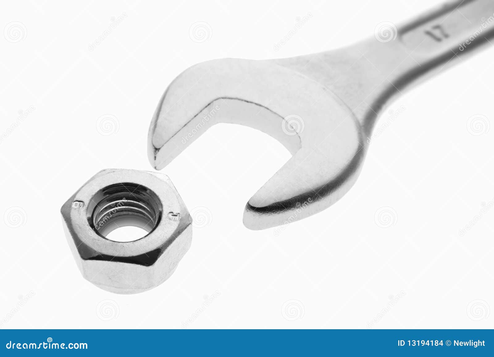 Spanner and Nut stock photo. Image of wrench, arrangement 13194184